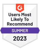 G2 Badge: Users Most Likely to Recommend