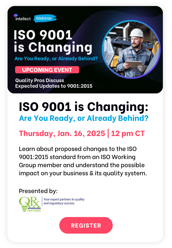 Webinar: ISO 9001 is Changing