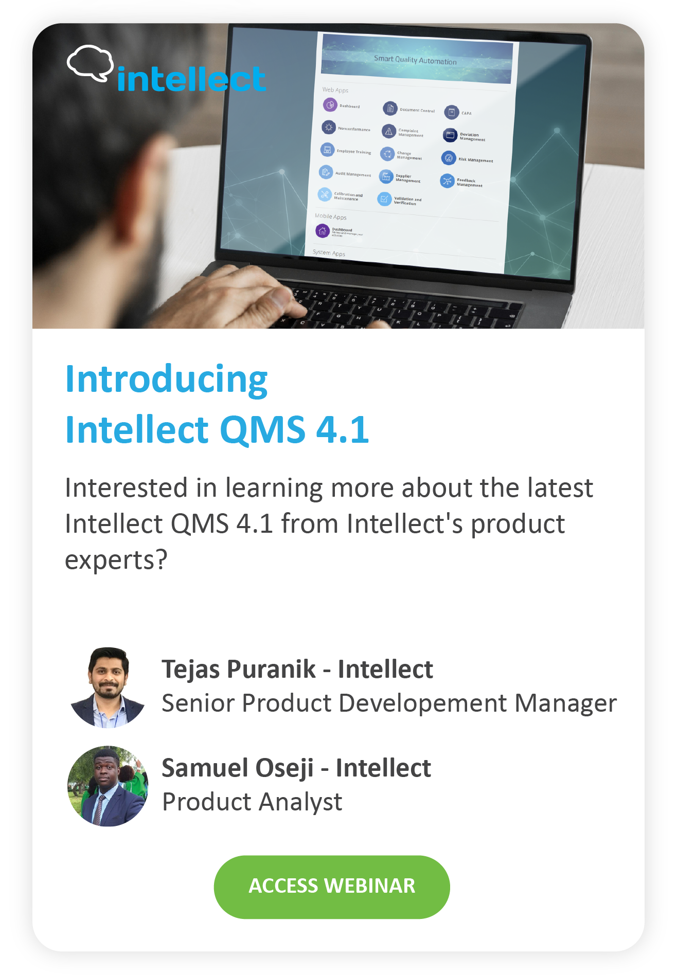 Introducing  Intellect QMS 4.1