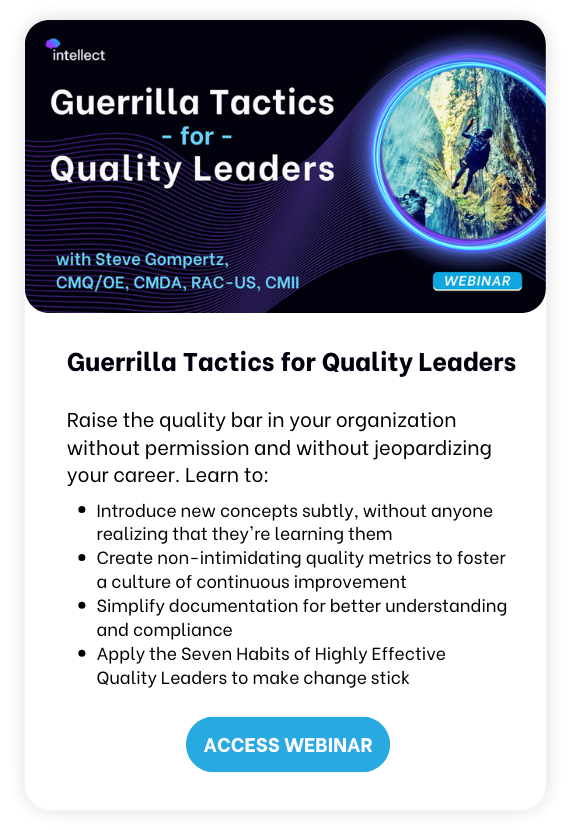 Guerrilla Tactics for Quality Leaders